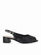 Peeptoe Pumps mit Riemchen & flacher Absatz Schwarz