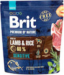 Brit Premium By Nature Adult Sensitive 1kg Ξηρά Τροφή για Ενήλικους Σκύλους με Αρνί και Ρύζι