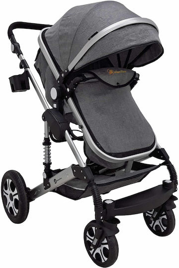 Beboulino Nesna Adjustable 2 in 1 Baby Stroller Suitable for Newborn Dark Grey