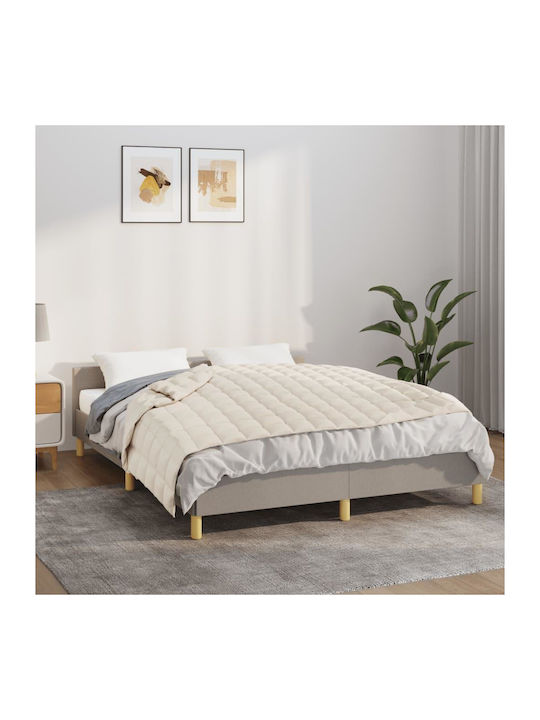 vidaXL Schwerkraftdecke Einzeln 152x203cm Hellcreme