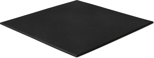 Viking Rubber Gym Exercise Equipment Floor Mat Black 100x100x2cm