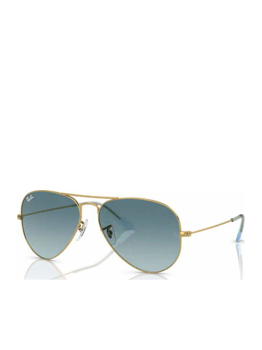 Ray Ban Aviator Unisex Γυαλιά Ηλίου με Χρυσό Με...
