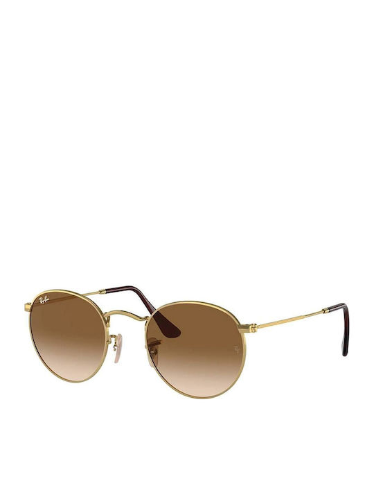 Ray Ban Round Unisex Sunglasses with Gold Metal...