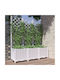 vidaXL Planter Box Plastic White 120x40x136cm.