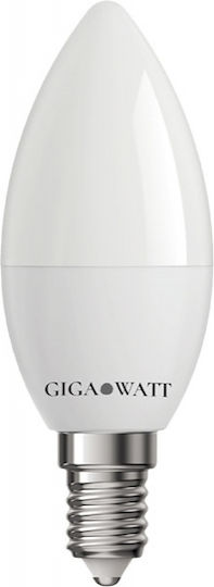 GigaWatt Bec LED 7W pentru Soclu E14 și Formă C37 Alb cald 680lm