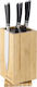 Navaris Magnetic Knives Block Wooden