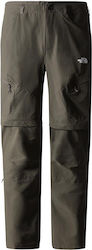 The North Face Exploration Convertible Ανδρικό Μακρύ Παντελόνι Πεζοπορίας Πράσινο