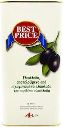 Best Price Olive Oil Ελαιόλαδο 4lt in a Metallic Container