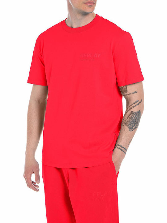 Replay Herren T-Shirt Kurzarm Rot