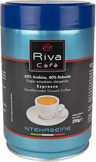 Riva Café Καφές Espresso Decaffeine Platinum Αλεσμένος 250gr