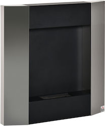 HomCom 820-213 Montat pe perete Șemineu pe bioetanol Interior Negru 72x72x11cm