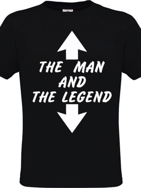 The Man And The Legend T-shirt Black Cotton 403B-51