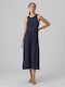 Vero Moda Summer Midi Dress Navy Blue