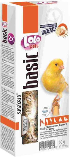 Lolo Pets Basic Τροφή σε Stick για Καναρίνια με Κοχύλια & Ασβέστιο 60gr