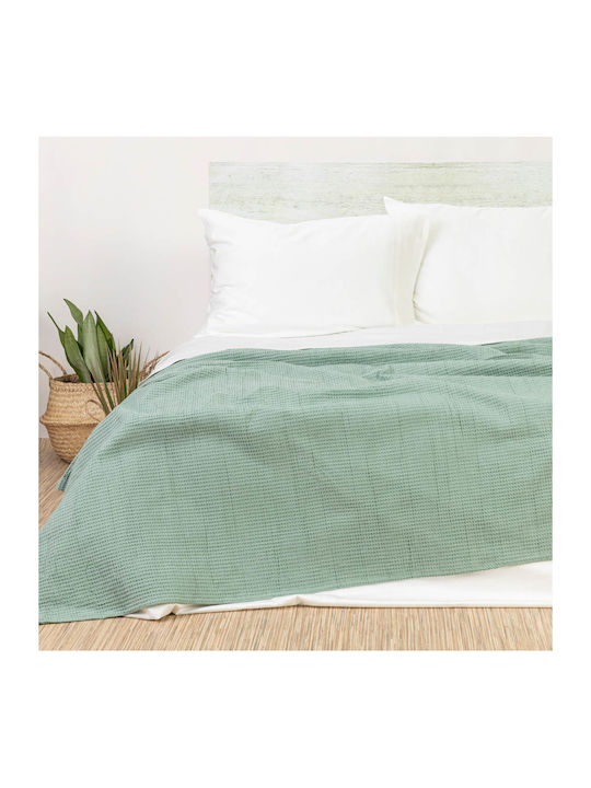 Borea Waffle Pique Blanket Double 230x260cm Verde