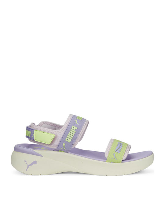 PUMA Flache Sandalen für Damen Sportlich Lilac
