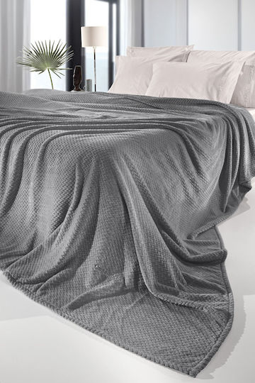 Guy Laroche Rombus Blanket Fleece Super Double 220x240cm Carbon