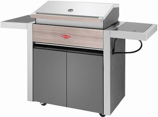 Beef Eater 1500 Series Grătar pe gaz Din fontă Grătar și Placă cu 4 buc 21.2kW și Arzător Lateral