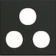 Hager Night Gallery TV-Antenna Socket Front in Black Color WXD256N