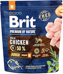 Brit Premium By Nature Junior Medium 1kg Ξηρά Τροφή για Κουτάβια Μεσαίων Φυλών με Κοτόπουλο