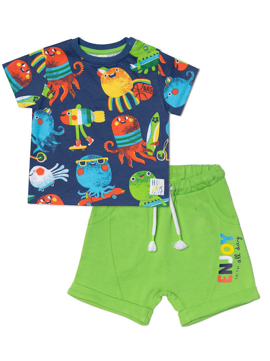 Kids' Set with Shorts Summer 2pcs Yellow