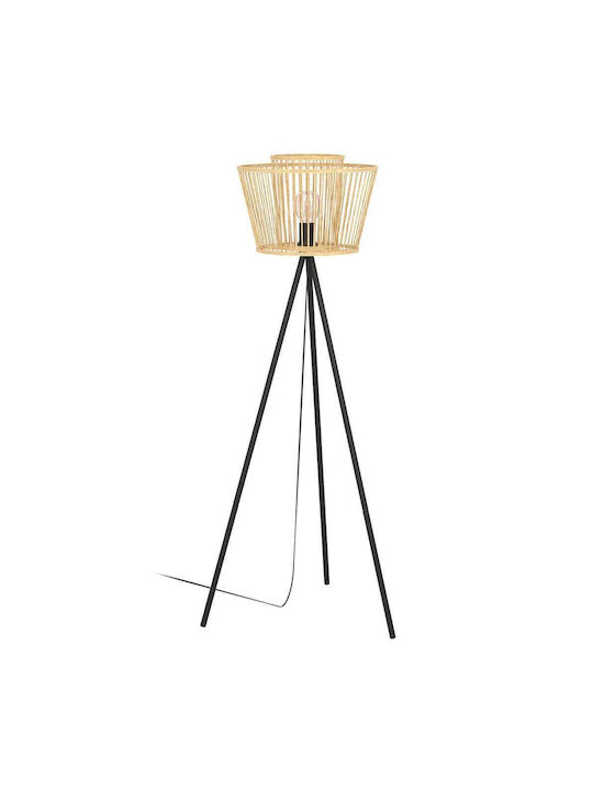 Eglo Hykeham Floor Lamp H129.5xW38cm. with Socket for Bulb E27 Beige