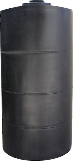Rotosal Vertical Narrow Metal Storage Tank 150lt for Water / Petroleum / Oil Black