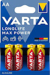 Varta Longlife Max LR6 Αλκαλικές Μπαταρίες AA 1.5V 4τμχ