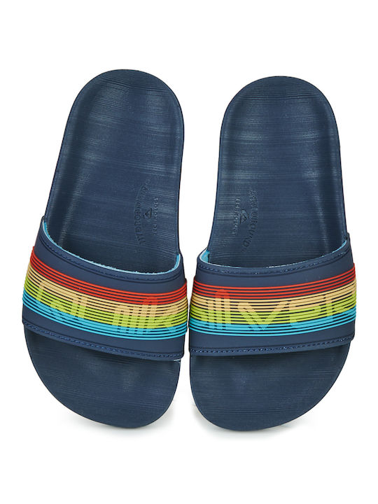 Quiksilver Kids' Slides Blue Rivi Wordmark