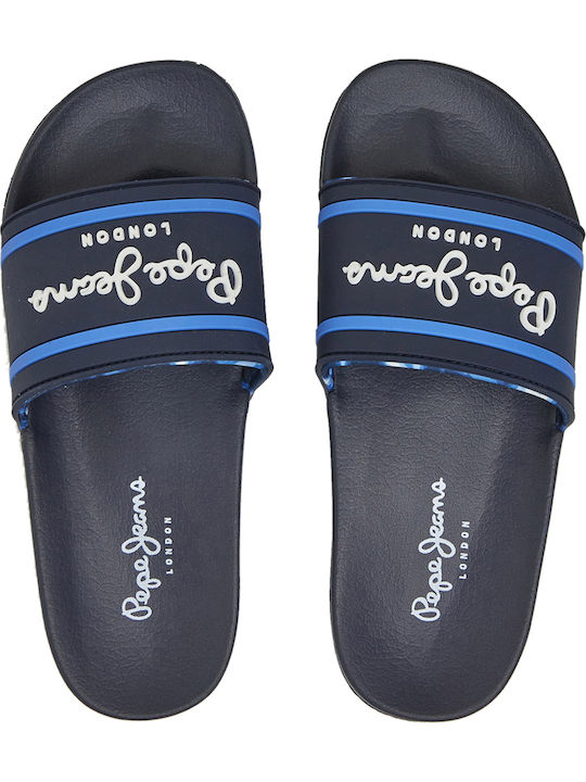 Pepe Jeans Kinder Badeschlappen Blau Boys Slide...
