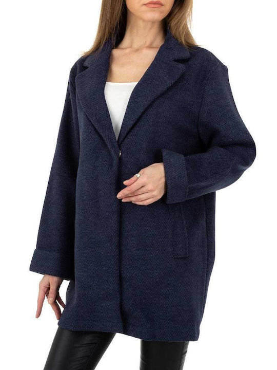 Γυναικείο παλτό JCL KL-01018B Dark Blue