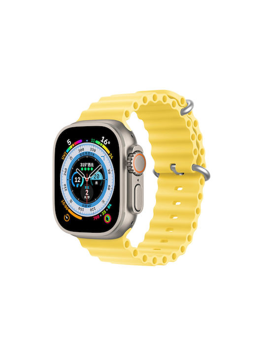 Dux Ducis OceanWave Version Λουράκι Σιλικόνης Κίτρινο (Apple Watch 38/40/41mm)