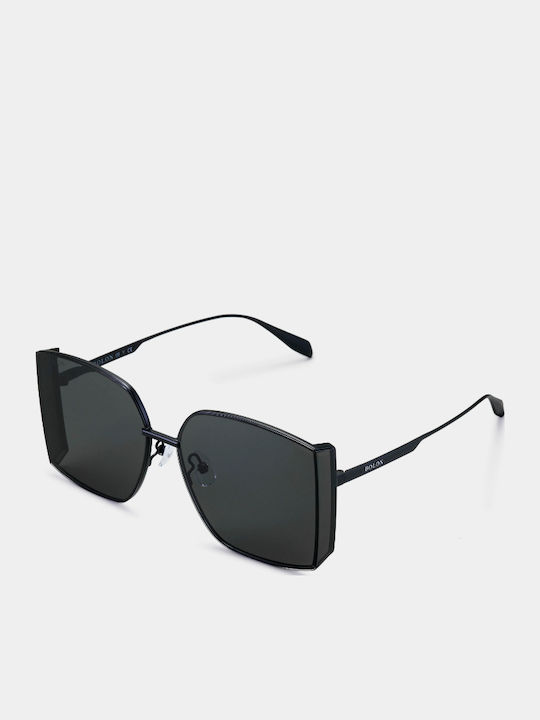 Bolon Queens Women's Sunglasses with Black Metal Frame and Black Lens BL7189A10