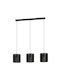 Eglo Manby Pendant Light Three-Light Rail for Socket E27 Black