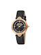 Just Cavalli Luce Watch with Black Leather Strap