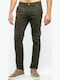 Culton Men's Chinos Elastic Green Trousers