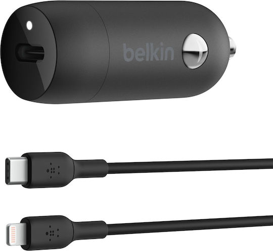 Belkin Încărcător Auto 30W cu un Port: 1xType-C Negru Culoare