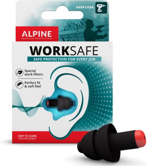 Alpine Work Safe Ωτοασπίδες με Κορδόνι 2τμχ
