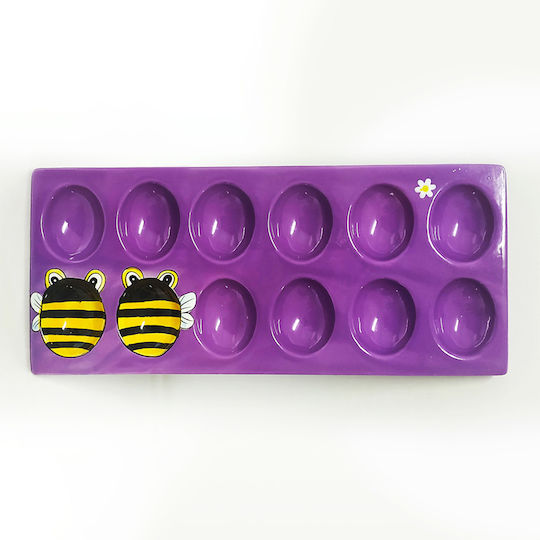 Marva Easter Egg Cup Egg Ceramic Purple 30x13x2.5cm