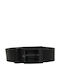 Wide Men's Belt Leather Black