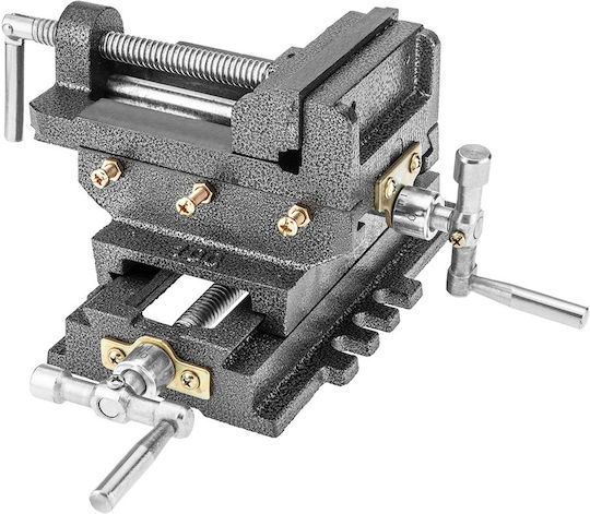 Neo Tools Fixed Bench Vise Made of Cast Iron with Maximum Opening 100mm