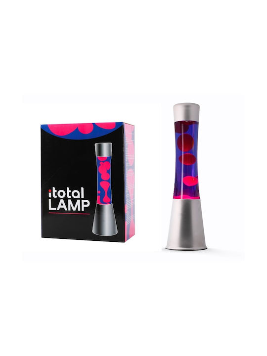 Total Gift Διακοσμητικό Φωτιστικό Lava Lamp σε Μωβ Χρώμα