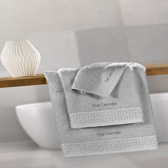 Guy Laroche Σετ Πετσέτες Μπάνιου 3τμχ Atelier Silver Βάρους 500gr/m²
