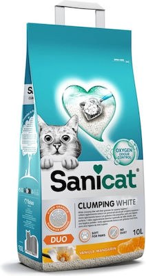 Sanicat Clumping White Katzenstreu mit Duftstoff Vanille 10Es 55065010