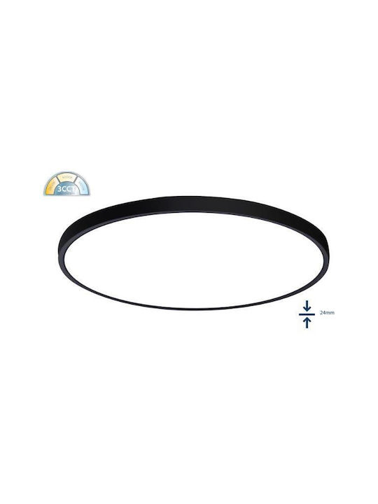 Fos me Ceiling Mount Light 80cm Black with Inte...
