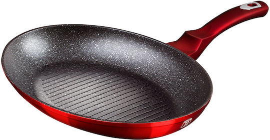 Berlinger Haus Burgundy Edition Grill made of Aluminum with Stone Coating 35cm