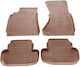 Carner Set of Front and Rear Mats 4pcs Tray Type for Audi A5 8T 07-15 Beige