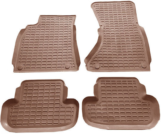 Carner Set of Front and Rear Mats 4pcs Tray Type for Audi A5 8T 07-15 Beige