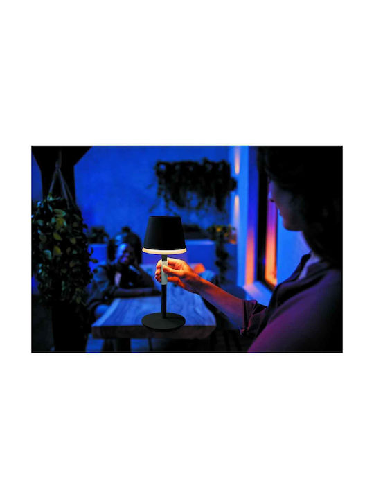 Philips Metal Table Lamp LED with Black Shade and Base