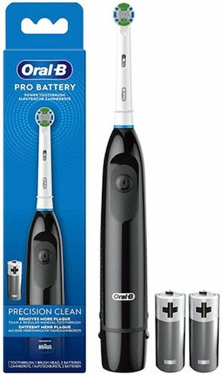 Pro Battery Precision Clean Ηλεκτρική Οδοντόβουρτσα Μπαταρίας Μαύρη